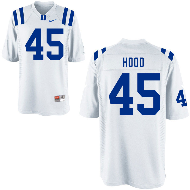 Men #45 Christian Hood Duke Blue Devils College Football Jerseys Sale-White